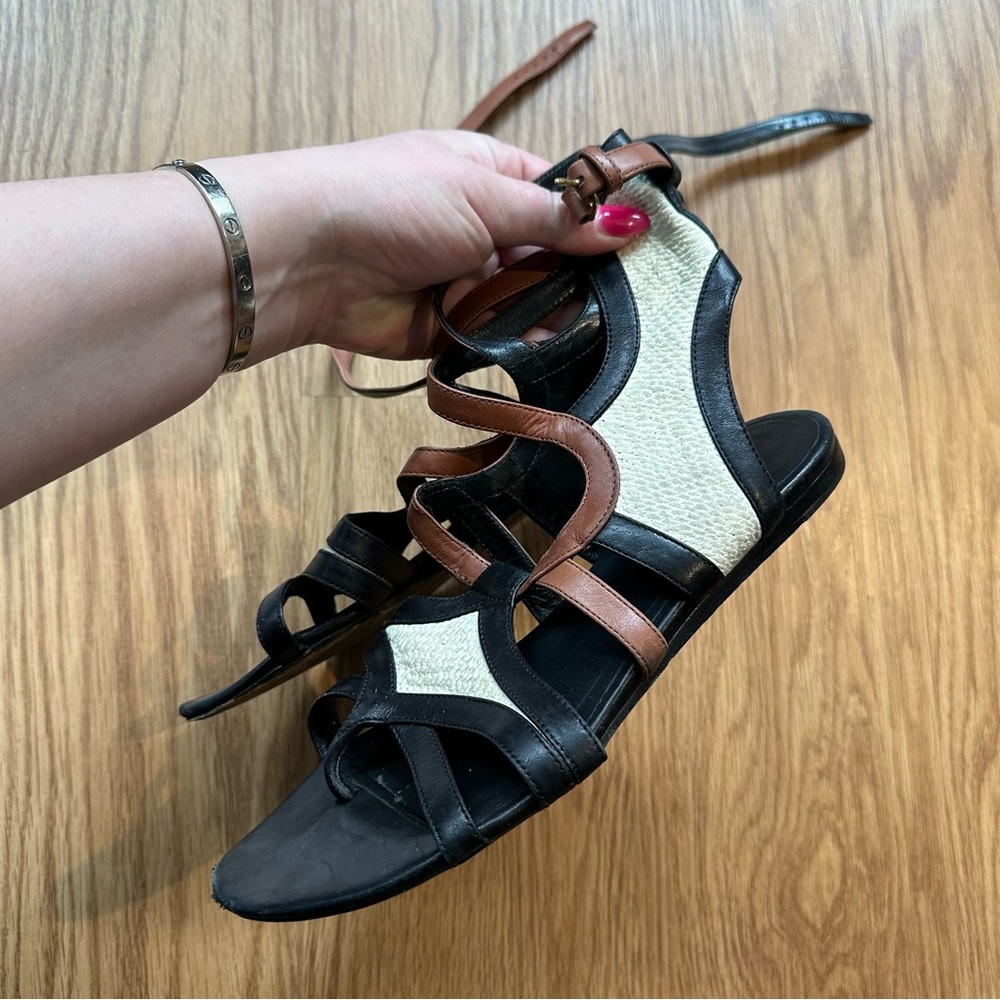 Balenciaga Black, White and Brown Sandals - Picture 6 of 7